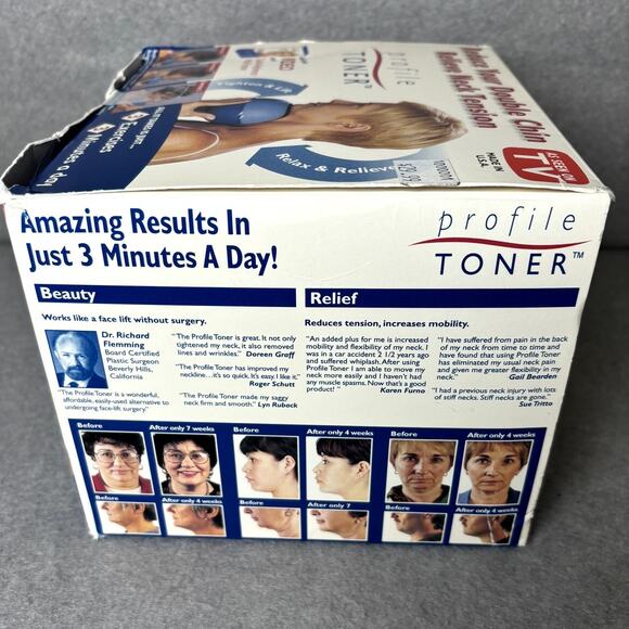 Profile Toner Face Neck Exerciser As Seen On TV VHS Anti Aging NEW Open Box - Picture 2 of 4